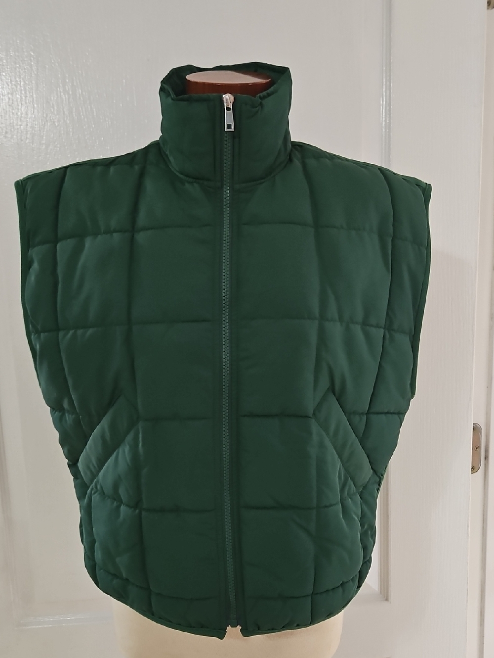 Zenana Outfitters Dark Green Quilted Vest